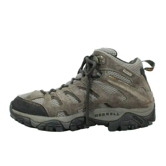 Merrell Other - Merrell Beluga Gray Suede & Mesh Waterproof Vibram Sole Hiking Boots Size 7
